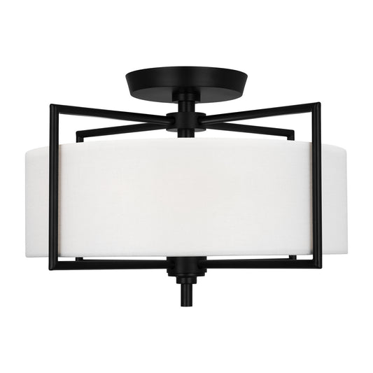 Perno Two Light Semi-Flush Mount in Aged Iron