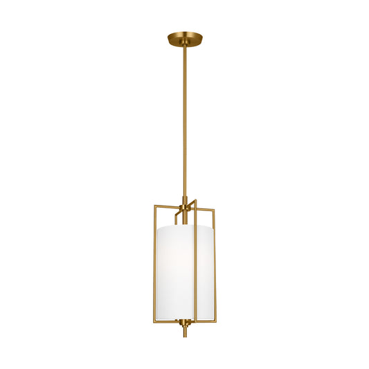Perno One Light Pendant in Burnished Brass