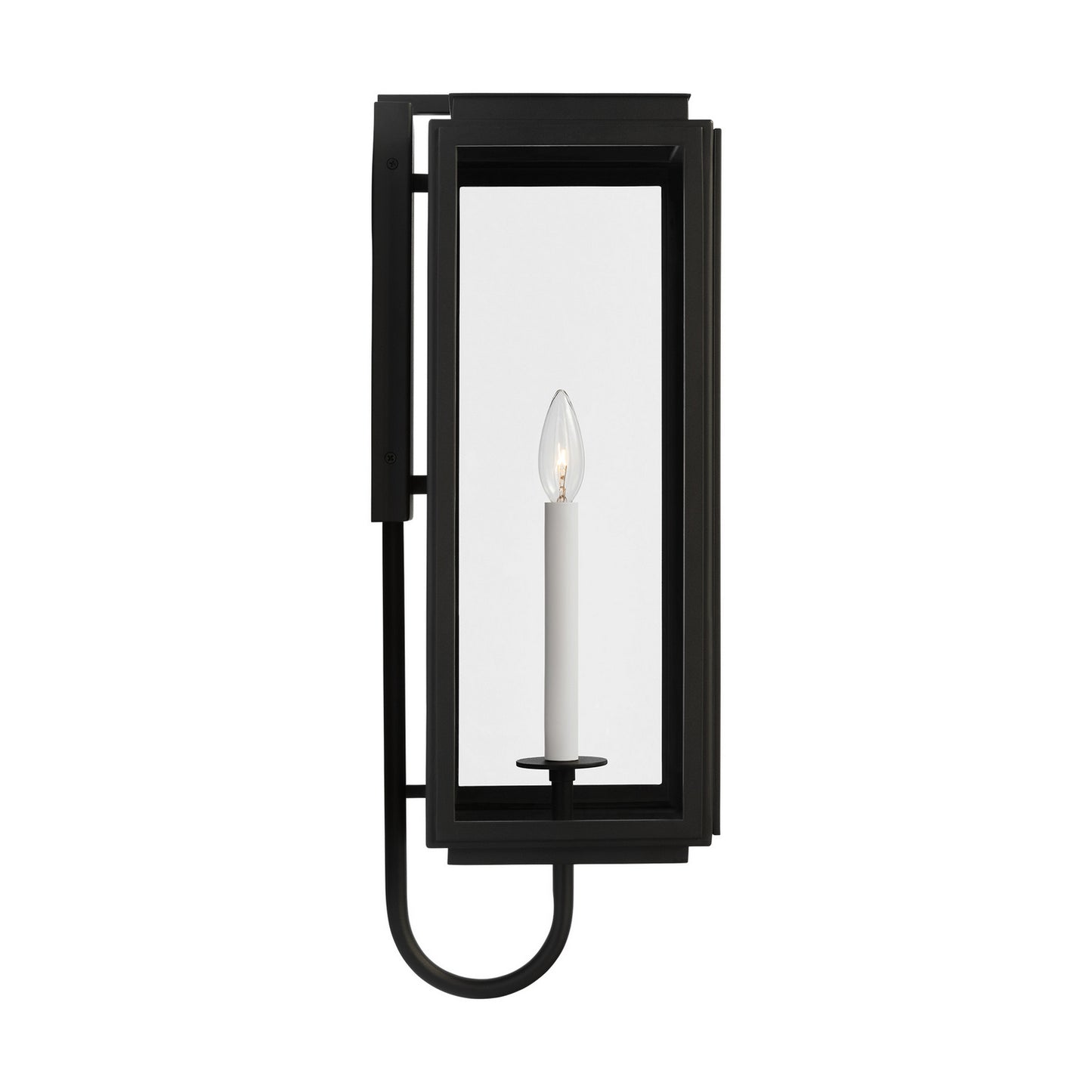 Edgar One Light Wall Lantern in Textured Black