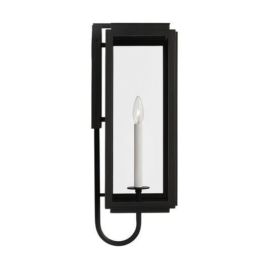 Edgar One Light Wall Lantern in Textured Black