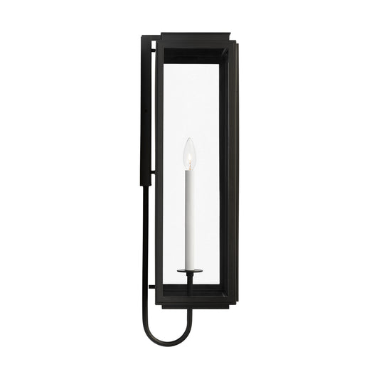 Edgar One Light Wall Lantern in Textured Black