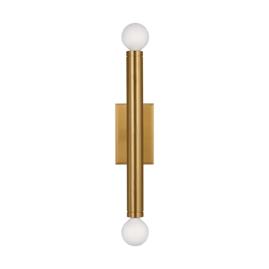 Beckham Modern Two Light Wall Sconce in Burnished Brass
