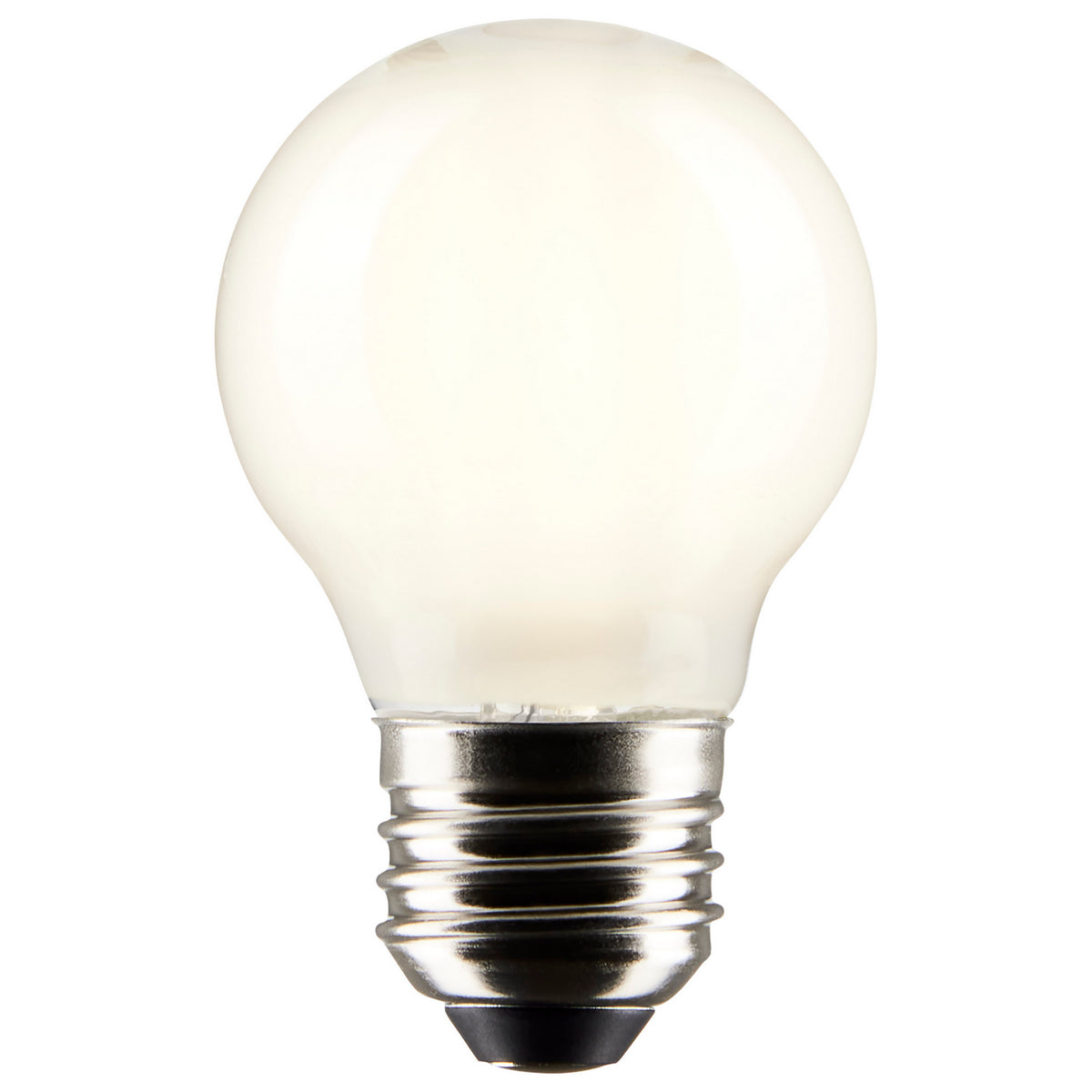 (4-Pack) Satco S21223 5.5W LED G16.5 Globe Bulb, E26 Base, 2700K, 500 Lumens, White