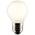 (4-Pack) Satco S21224 5.5W LED G16.5 Globe Bulb, E26 Base, 3000K, 500 Lumens, White
