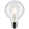 (4-Pack) Satco S21235 6W LED G25 Globe Bulb, E26 Base, 3000K, 500 Lumens, Clear