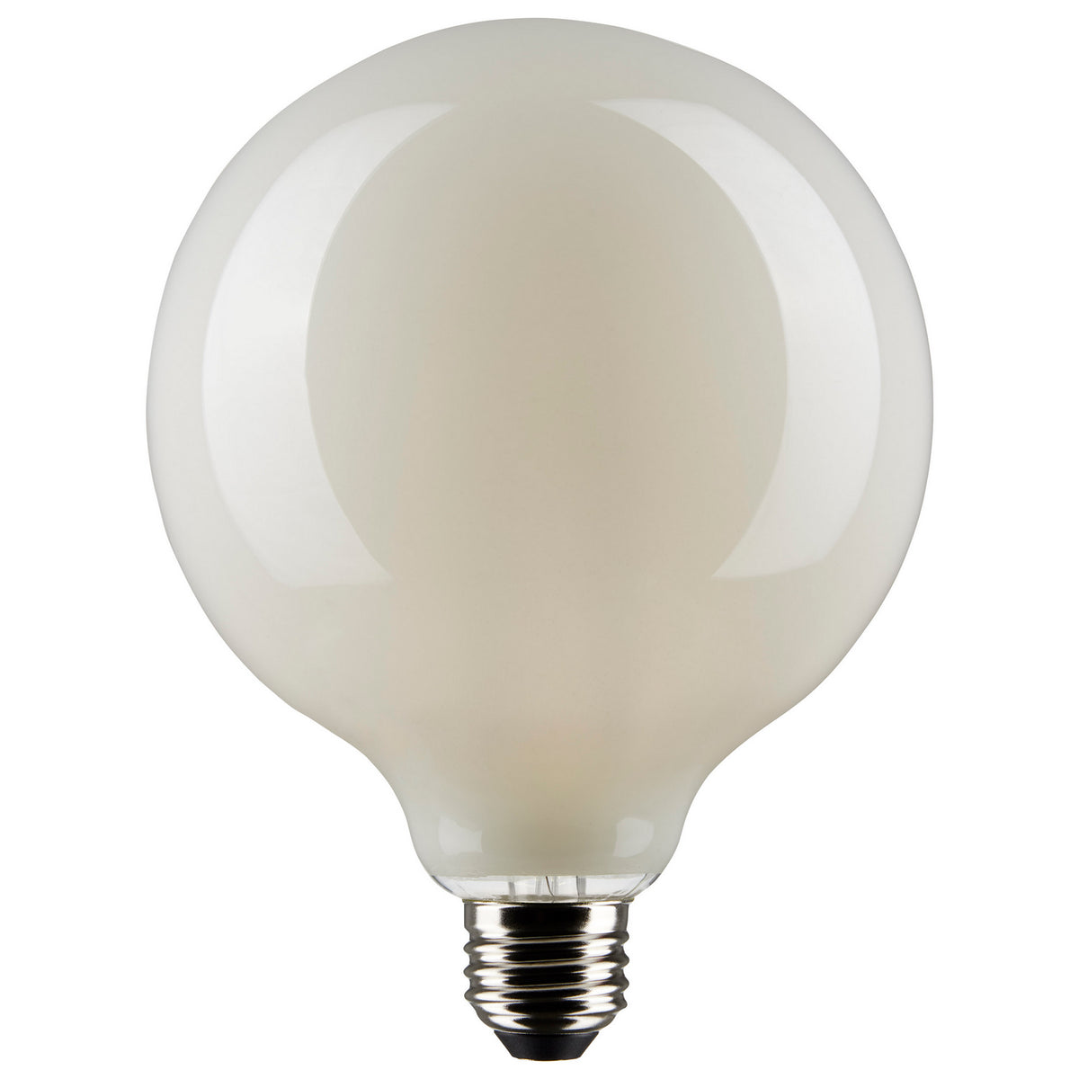 (4-Pack) Satco S21255 6W LED G40 Globe Bulb, E26 Base, 2700K, 500 Lumens, White