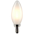 (4-Pack) Satco S21281 5.5W LED B11 Torpedo Bulb, E12 Base, 5000K, 500 Lumens, Frost