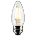 (4-Pack) Satco S21291 5.5W LED B11 Torpedo Bulb, E26 Base, 4000K, 500 Lumens, Clear