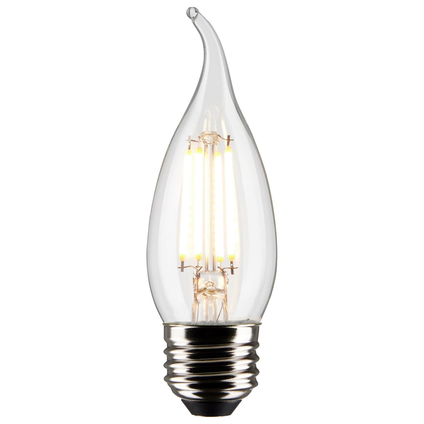Satco 5.5W CA10 LED – E26 base, 500 lumens, 4000K Cool White (S21319)