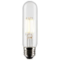 (4-Pack) Satco S21344 5.5W LED T10 Tubular Bulb, E26 Base, 2700K, 450 Lumens, Clear