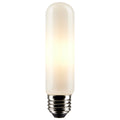 (4-Pack) Satco S21352 8W LED T10 Tubular Bulb, E26 Base, 2700K, 720 Lumens, Frost