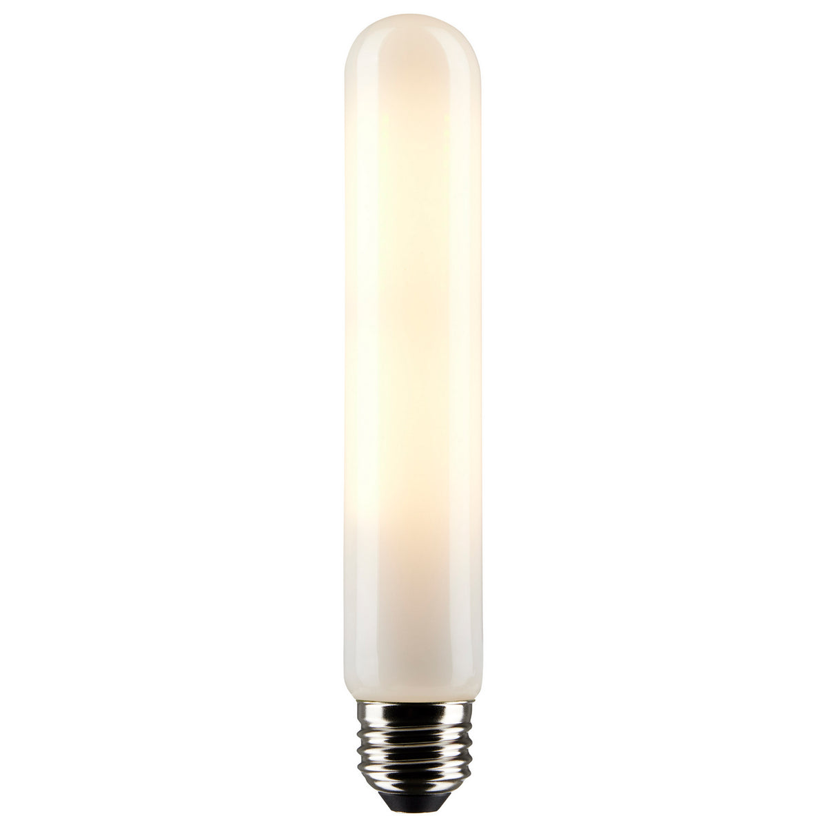 (4-Pack) Satco S21357 8W LED T9 Tubular Bulb, E26 Base, 3000K, 700 Lumens, Frost