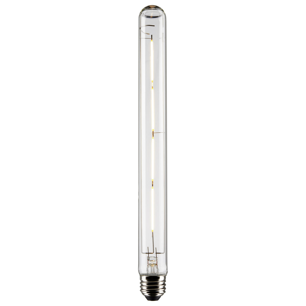 (4-Pack) Satco S21358 8W LED T9 Tubular Bulb, E26 Base, 2700K, 800 Lumens, Clear