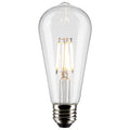 (4-Pack) Satco S21362 5W LED ST19 Edison Bulb, E26 Base, 4000K, 425 Lumens, Clear