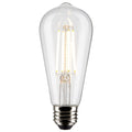 (4-Pack) Satco S21365 8W LED ST19 Edison Bulb, E26 Base, 4000K, 800 Lumens, Clear