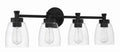 Craftmade - 12730FB4 - Four Light Vanity - Henning - Flat Black