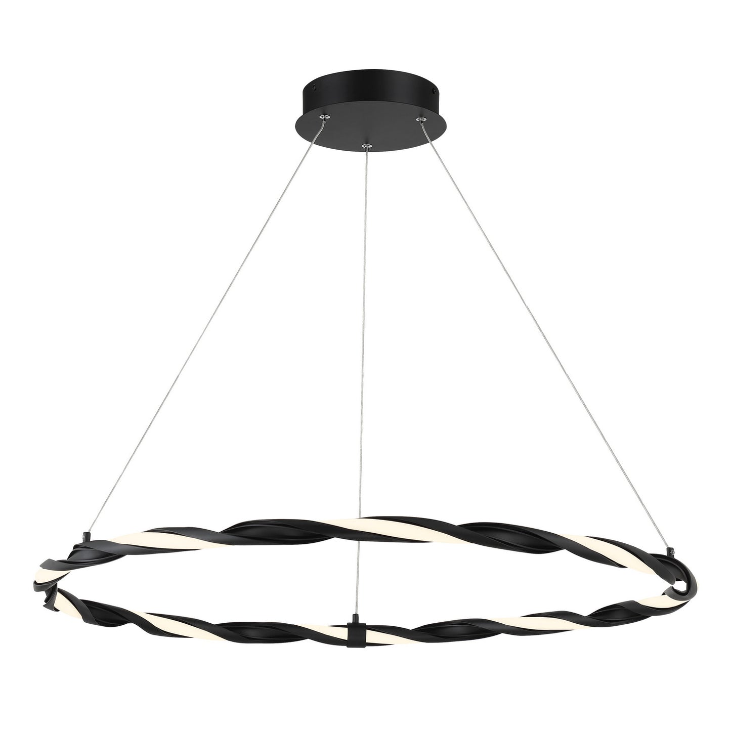Convolution LED Pendant in Coal Black