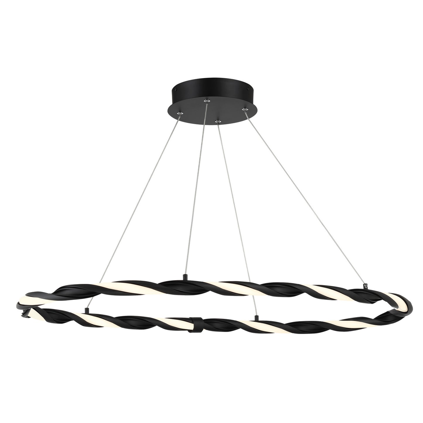 Convolution LED Pendant in Coal Black