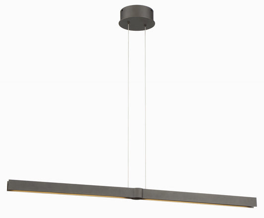 Structure LED Island Pendant in Smoked Iron