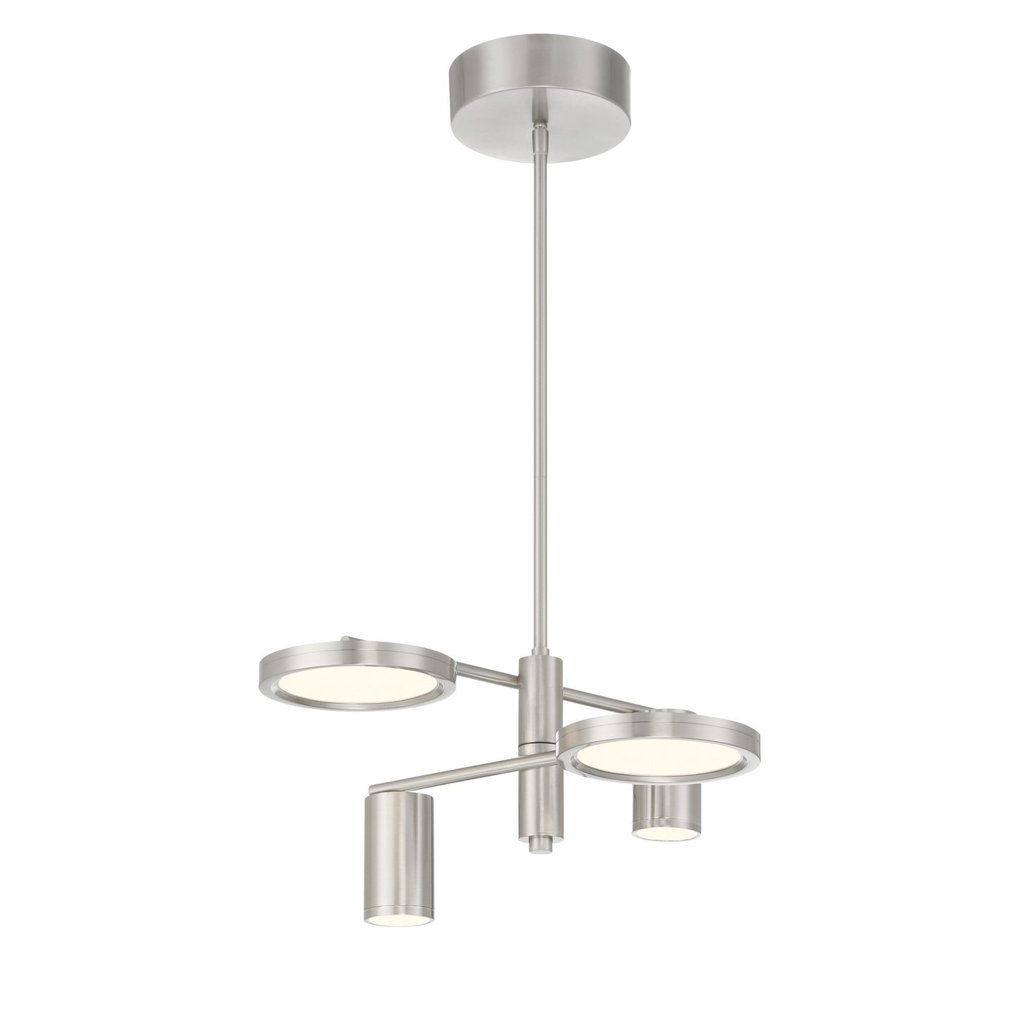 Swivel LED Chandelier in Brushed Nickel