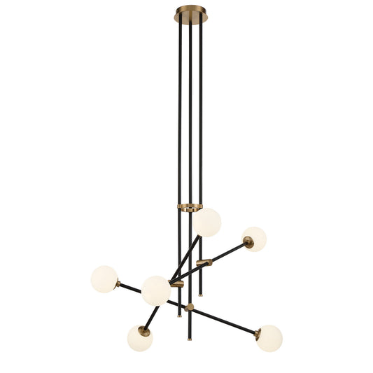 Cosmet Six Light Chandelier in Coal Black