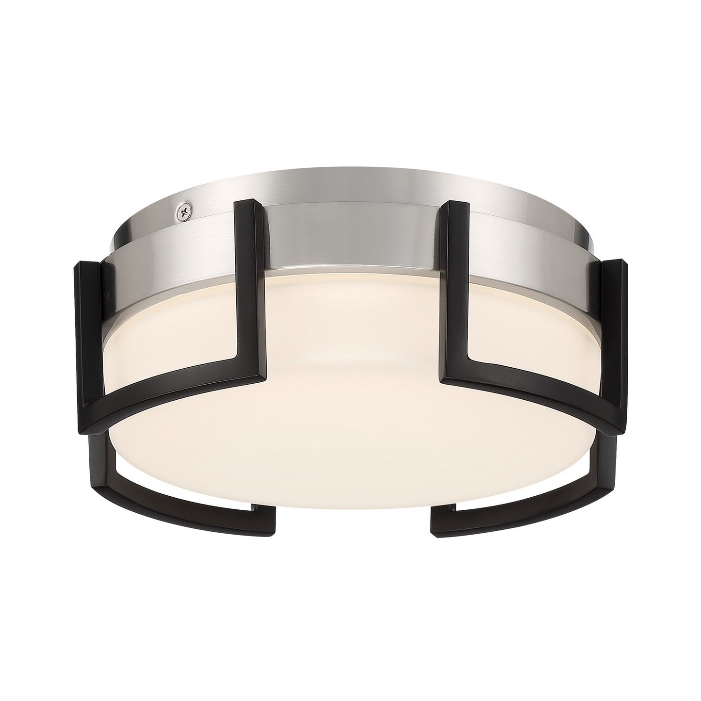 Bezel Set LED Flush Mount in Coal Black