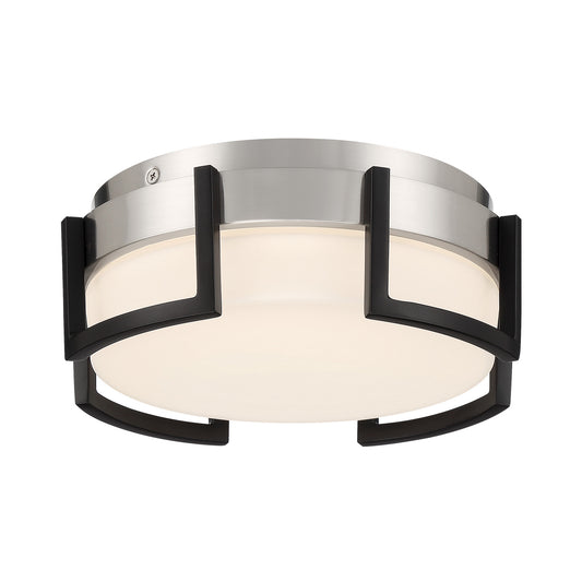 Bezel Set LED Flush Mount in Coal Black