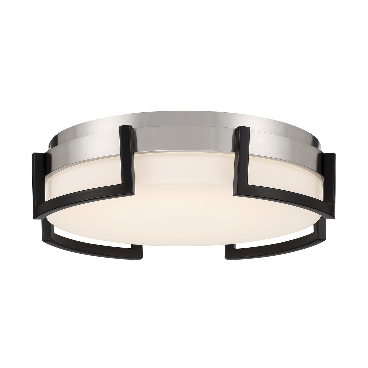 Bezel Set LED Flush Mount in Coal Black