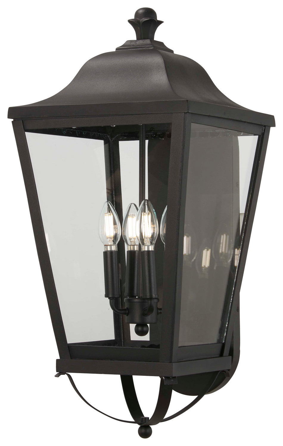Savannah Four Light Outdoor Wall Mount in Sand Coal