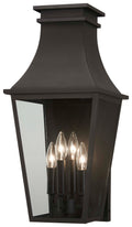 Gloucester Four Light Outdoor Wall Mount in Sand Coal