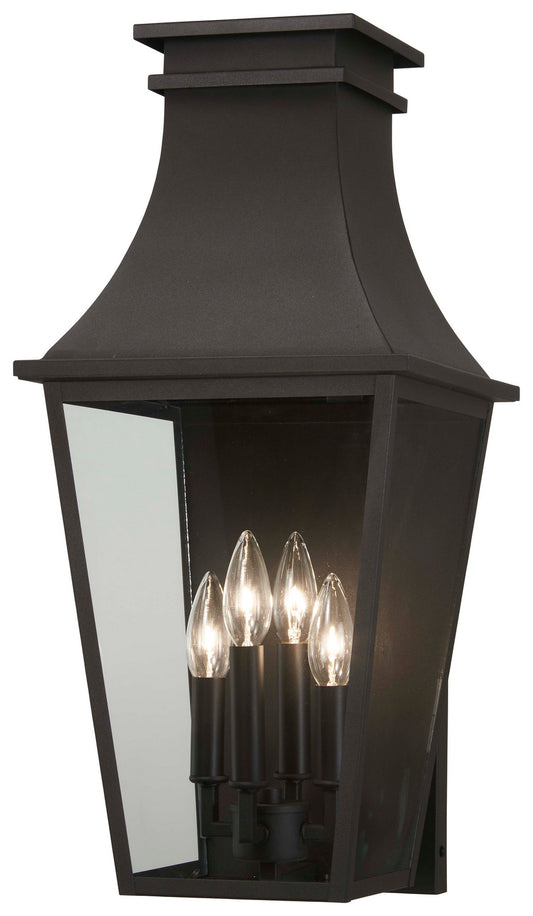 Gloucester Four Light Outdoor Wall Mount in Sand Coal