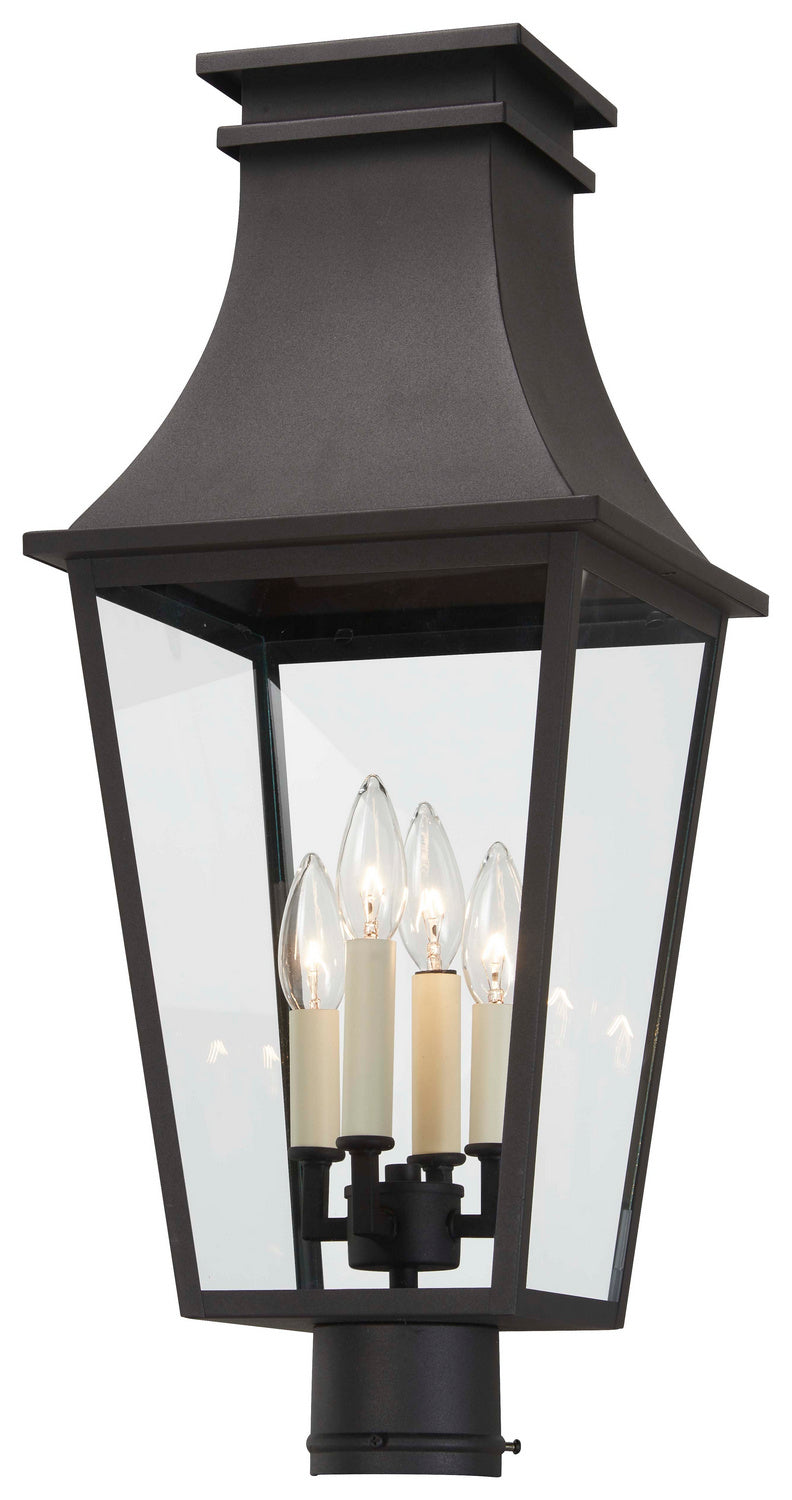 Gloucester Four Light Outdoor Post Mount in Sand Coal