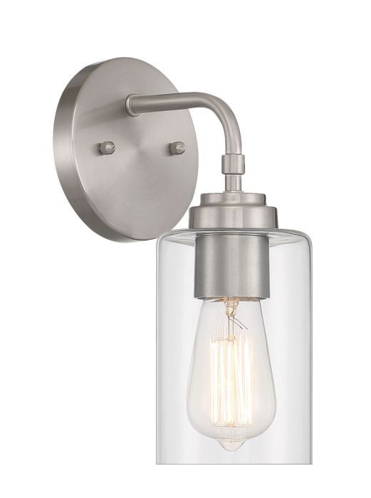 Stowe One Light Wall Sconce in Brushed Polished Nickel