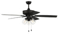 Craftmade - OP104FB5 - 52" Outdoor Ceiling Fan - Outdoor Pro Plus 104 - Flat Black