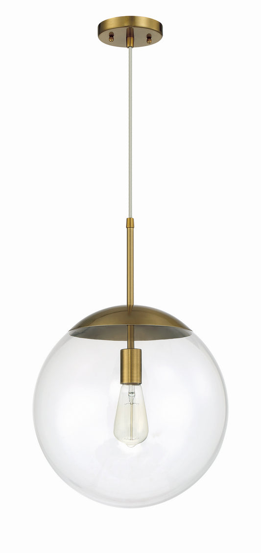 Gaze One Light Pendant in Satin Brass