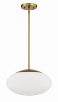 Craftmade - 56894-SB-WG - One Light Pendant - Gaze - Satin Brass