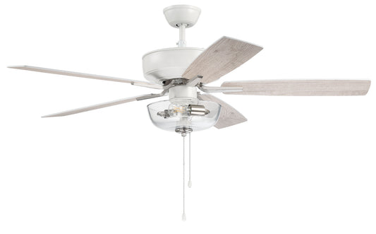 Pro Plus 101 52" Ceiling Fan in White/Polished Nickel