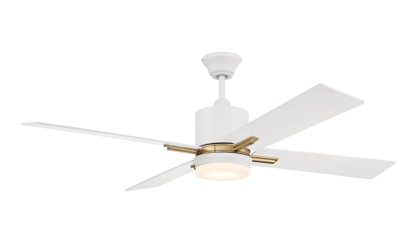 Craftmade - TEA52WSB4 - 52" Ceiling Fan - Teana - White/Satin Brass