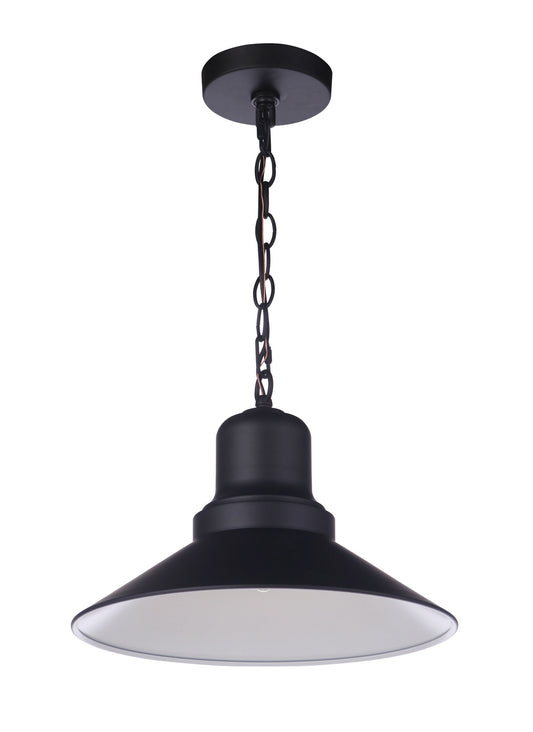 Singleton One Light Outdoor Pendant in Midnight