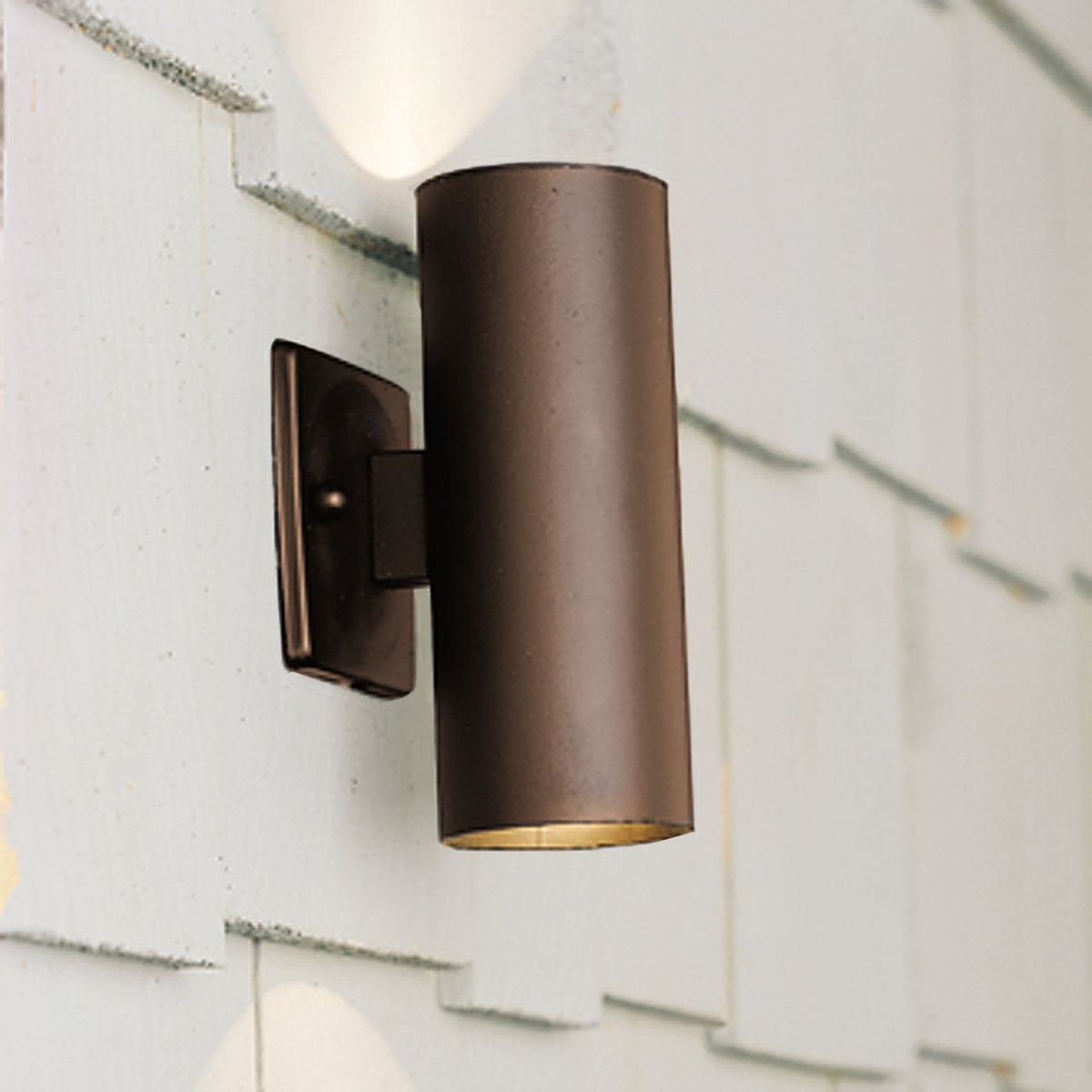 Two Light Deck Light in Textured Architectural Bronze
