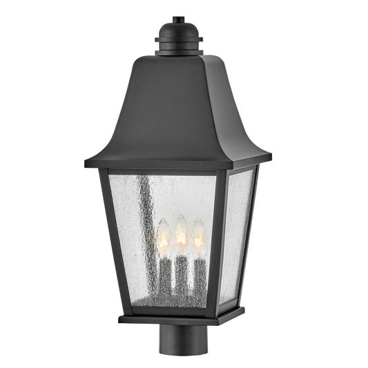 Kingston LED Post Top or Pier Mount Lantern in Black