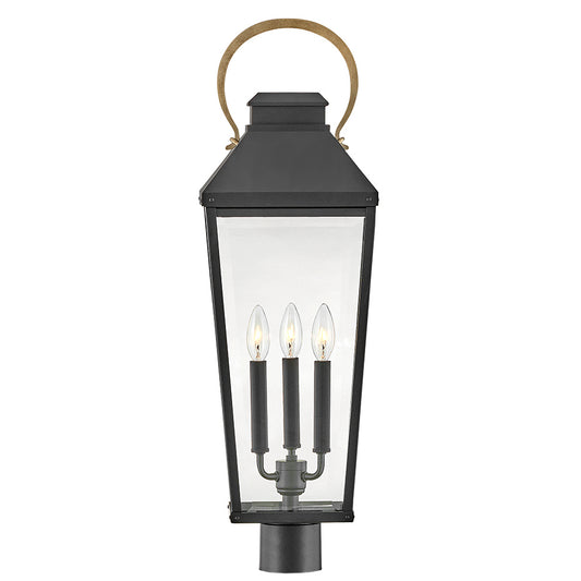 Dawson LED Post Top or Pier Mount Lantern in Black