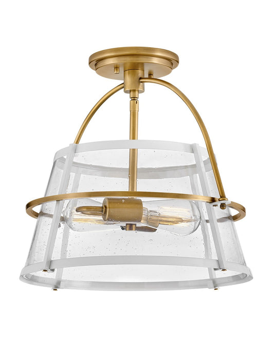 Tournon LED Semi-Flush Mount in Heritage Brass