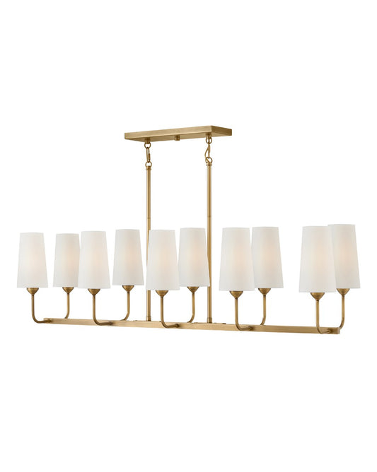 Lewis LED Pendant in Heritage Brass