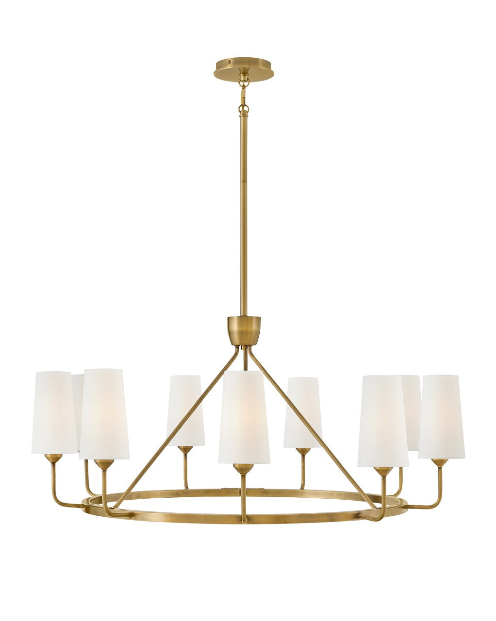 Lewis LED Chandelier in Heritage Brass