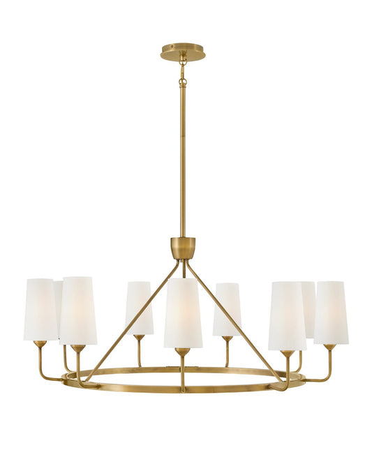 Lewis LED Chandelier in Heritage Brass