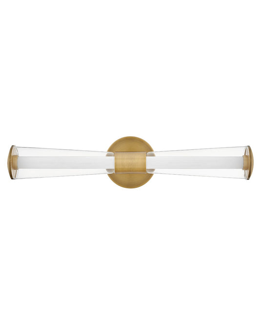 Elin LED Vanity in Lacquered Brass