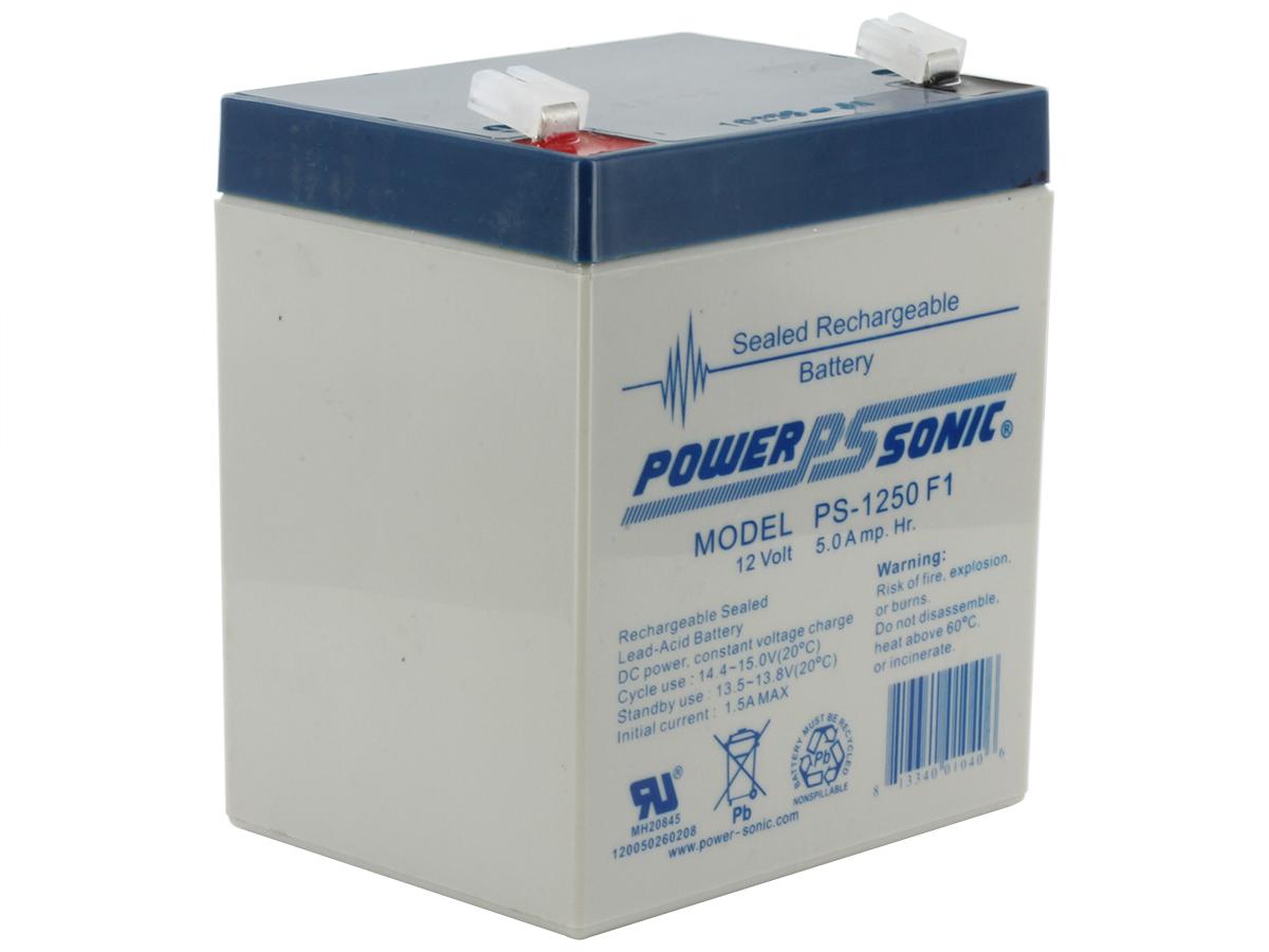 POWER-SONIC 12V 5Ah SEALED LEAD ACID BATTERY PS-1250
