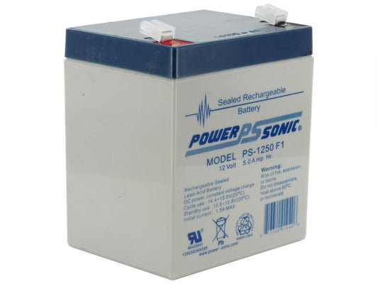 POWER-SONIC 12V 5Ah SEALED LEAD ACID BATTERY PS-1250