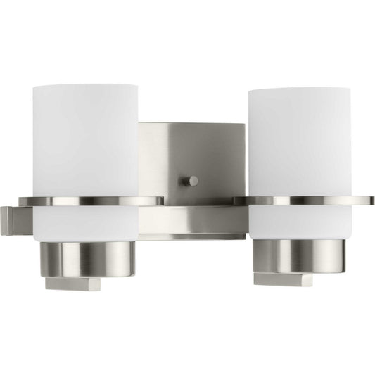 Reiss Two Light Vanity in Brushed Nickel